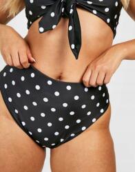 Boohoo Fekete Bikini Alsó Pöttyös Magas Derekú P0I NG6__52