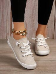 Shein Bézs Fűzött Tornacipő S06__36