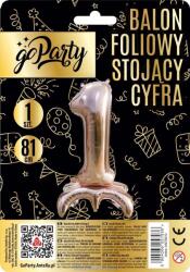 Go Party Fólia lufi álló 1 rose gold 81cm