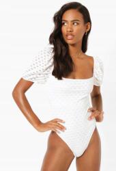 Boohoo Fehér Egyrészes Fürdőruha Hímzés 13X B20__L