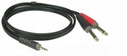 KLOTZ Kábel Klotz Mini Jack Sztereó 3, 5mm 2x Nagy Jack 6, 3mm 2m (AY5-0200)
