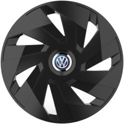 AutoHelix MSA Set 4 capace roti 16 inchi (R16) compatibile VOLKSWAGEN, Model Vector Negru (VKTN75)