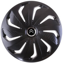 AutoHelix MSA Set 4 capace roti 16 inchi (R16) compatibile CITROEN, Model Wind Negru (WNDNC15)