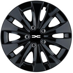 AutoHelix MSA Set 4 capace roti 15 inchi (R15) compatibile DACIA, Model Storm Negru (STORMN17)