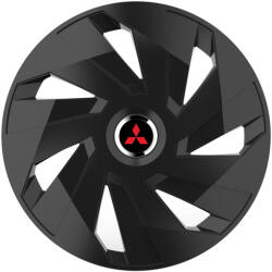 AutoHelix MSA Set 4 capace roti 16 inchi (R16) compatibile MITSUBISHI, Model Vector Negru (VKTN42)