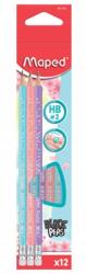 Maped Blackpeps Pastel Hb színes ceruza radírral (12db) Maped (851730)