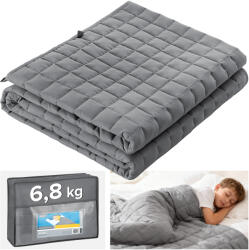 Rebel RBA-6014 Súlyozott takaró antistressz 6, 8 kg, 150 x 200 cm, szürke