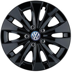 AutoHelix MSA Set 4 capace roti 16 inchi (R16) compatibile VOLKSWAGEN, Model Storm Negru (STORMN75)