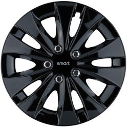 AutoHelix MSA Set 4 capace roti 15 inchi (R15) compatibile SMART, Model Storm Negru (STORMN62)