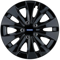 AutoHelix MSA Set 4 capace roti 16 inchi (R16) compatibile VOLVO, Model Storm Negru (STORMN78)