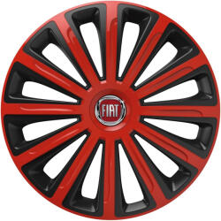 AutoHelix MSA Set 4 capace roti 14 inchi (R14) compatibile FIAT, Model Trend Rosu-Negru (TrdRos19)