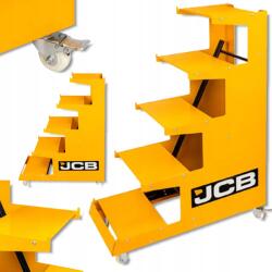 JCB Állvány Mobil Kiállító Állvány 5 Polc 300kg-ig 135x100x40cm 4 kerék (60902)