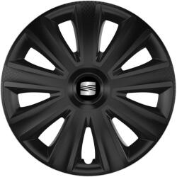 AutoHelix MSA Set 4 capace roti 15 inchi (R15) compatibile SEAT, Model Aviator Negru (AVN56)