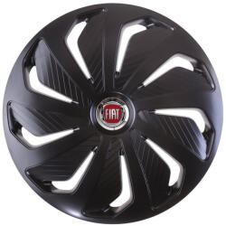 AutoHelix MSA Set 4 capace roti 15 inchi (R15) compatibile FIAT, Model Wind Negru (WNDNC20)