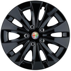 AutoHelix MSA Set 4 capace roti 14 inchi (R14) compatibile ALFA ROMEO, Model Storm Negru (STORMN1)
