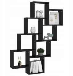 vidaXL Polc forgácslap, kocka, loft, 90 x 15 cm fekete (807179)