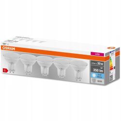 OSRAM 5PAK Led izzó GU10 4, 3W 30W 350lm 4000K Semleges 120° Osram Base (4058075466555)