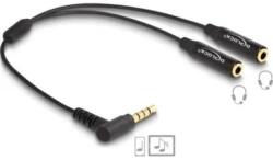 Delock 66242 audio kábel 0, 25 M 3.5mm 2 x 3.5mm Fekete (66242) - navion