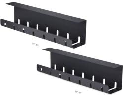 StarTech S2MB-DESK-CABLE-TRAY kábelrendező Asztali Kábelrendező tálca Fekete 2 db (S2MB-DESK-CABLE-TRAY)