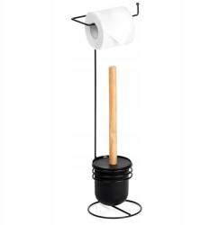 Vilde % WC-papír tartó állvány kefével fekete 53 cm /Vilde (5904316497170)
