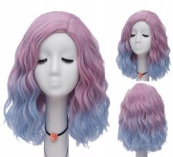 DKM Cosplay Paróka 40 CM Bob Glam Rock Rózsaszín-kék (bob róż-niebieski)