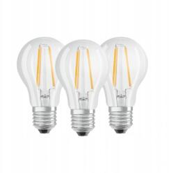 OSRAM 3 darabos Led izzó készlet, Filament, E27 foglalat, 7W (60W-nak felel meg), 4000K (természetes fehér fény) (9535)
