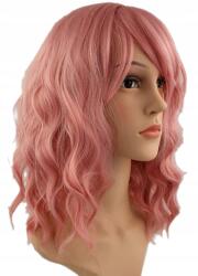 DKM Cosplay Paróka 35 CM Bob Glam Rock Rózsaszín Ajándék (peruka 14 cali róż)