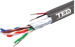 TED Cablu FTP Cat. 5e CU 2 fire alimentare CU 0.75mm, rola 305m - TED A0115384 (A0115384)