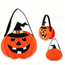  Halloweeni tökfejes táska 20cm (HAL- 45179)