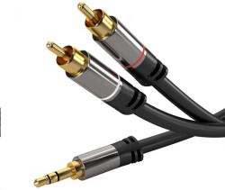 PremiumCord RCA Jack Átalakító Fekete 3m kjqcin3 (kjqcin3)