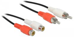 Delock RCA Hosszabbító Fekete 5m 85807 (85807)