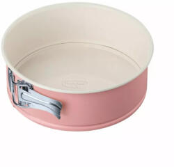 Dr. Oetker Tava pentru tort Dr. Oetker Retro 4650, 18x7.5 cm, Acoperire ceramica antiaderenta, Otel carbon, Roz (4650)