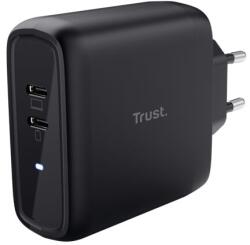Trust 25380 Maxo 65W 2P USB-C fekete töltő adapter (25380) (25380)
