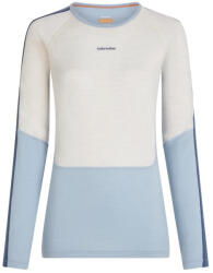 Icebreaker Women Merino 200 Oasis+ LS Crewe női funkcionális felső L / fehér/kék