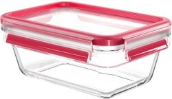 emsa Clip & Close üveg ételtároló 0.85L átlátszó/piros N1040800 (N1040800)