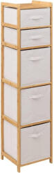  Dulap 5Five Tidy Box cu 5 rafturi, bambus, 35x33x144 cm, natur (JJ-174902) Garderoba