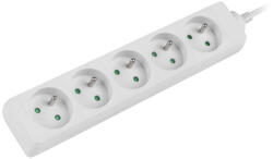Lanberg Prelungitor Lanberg 1.5m, 10A, 5 prize alb "PS0-05E-0150-W" (timbru verde 0.18 lei) (L1-PS0-05E-0150-W)