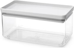 Brabantia tárolóedény 1.5L. egymásra rakható. légmentes záródás. lapos. szögletes. világosszürke. átlátszó műanyag tartály - 230608 (230608)