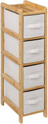  Dulap 5Five Tidy Box cu 5 rafturi, carton presat si bambus, 33x19x78 cm, bej (JJ-174903) Garderoba