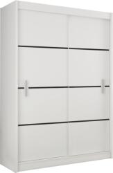  Dulap cu uşi glisante, alb/negru, merina 150 (UE-0000147808) Garderoba