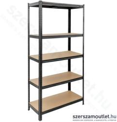 DEDRA Polcállvány - 5 MDF polc 180x90x40cm - FEKETE (N1411) (N1411)