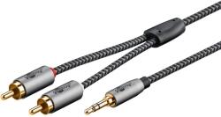 Goobay Jack 3.5mm RCA Átalakító Fekete-Ezüst 50cm 65284 (65284)
