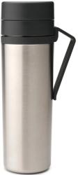 Brabantia Make & Take Insulated Flask duplafalú termosz 500 ml. hideg és meleg italok számára. szivárgásmentes. fogantyúval. r. m. acél. sötétszürke - 228643 (228643)