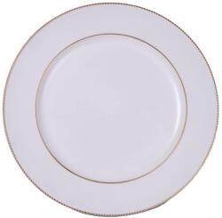 IRIS QX 676569 Műanyag tálca arany dísz széllel 33cm Fehér (676569)