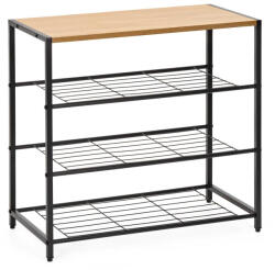 Brius Raft multifunctional cu 2 polite si blat superior pentru depozitare, structura metalica rezistenta din otel si rafturi din MDF, picioare reglabile ant (HF-0070) Pantofar