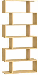 Brius Biblioteca pentru living, dormitor sau birou, cu 6 rafturi pentru organizarea cartilor si expunerea decoratiunilor, design geometric, 70x24x192 cm, ma (EZ-LBC061T70) Raft