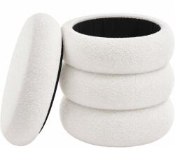 Brius Taburet decorativ cu sezut moale, compartiment ascuns 30 L si capac detasabil, capacitate 150 kg, 43x47 cm, alb (EZ-LOM015WD01)