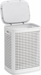 Brius Cos de rufe 75 L pentru spatii mici, design ingust cu capac, ventilatie pentru circulatia aerului, 43x33x57 cm, alb (EZ-RLH021WG01)