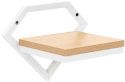 Brius Suport de perete pentru ghiveci si plante decorative, cu polita din MDF si structura metalica rezistenta, montaj usor cu accesorii incluse, maxim 10 k (HF-0078) Raft