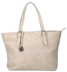 RIEKER Geanta dama, bej, casual, piele ecologica, shopper, de mana, cu accesorii metalice, Rieker H1491-60-Bej (H1491-60-Bej)